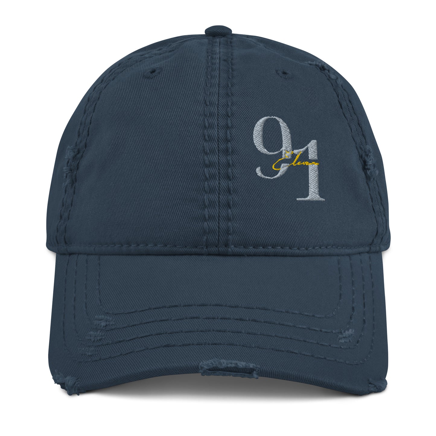 eleven91 Distressed Dad Hat w/ Silver & Gold Logo