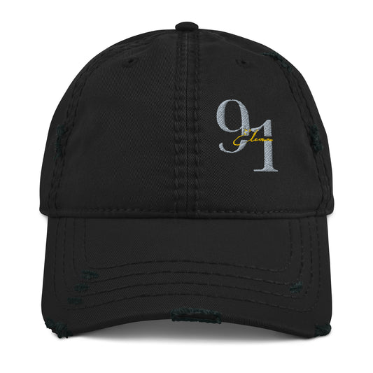 eleven91 Distressed Dad Hat w/ Silver & Gold Logo